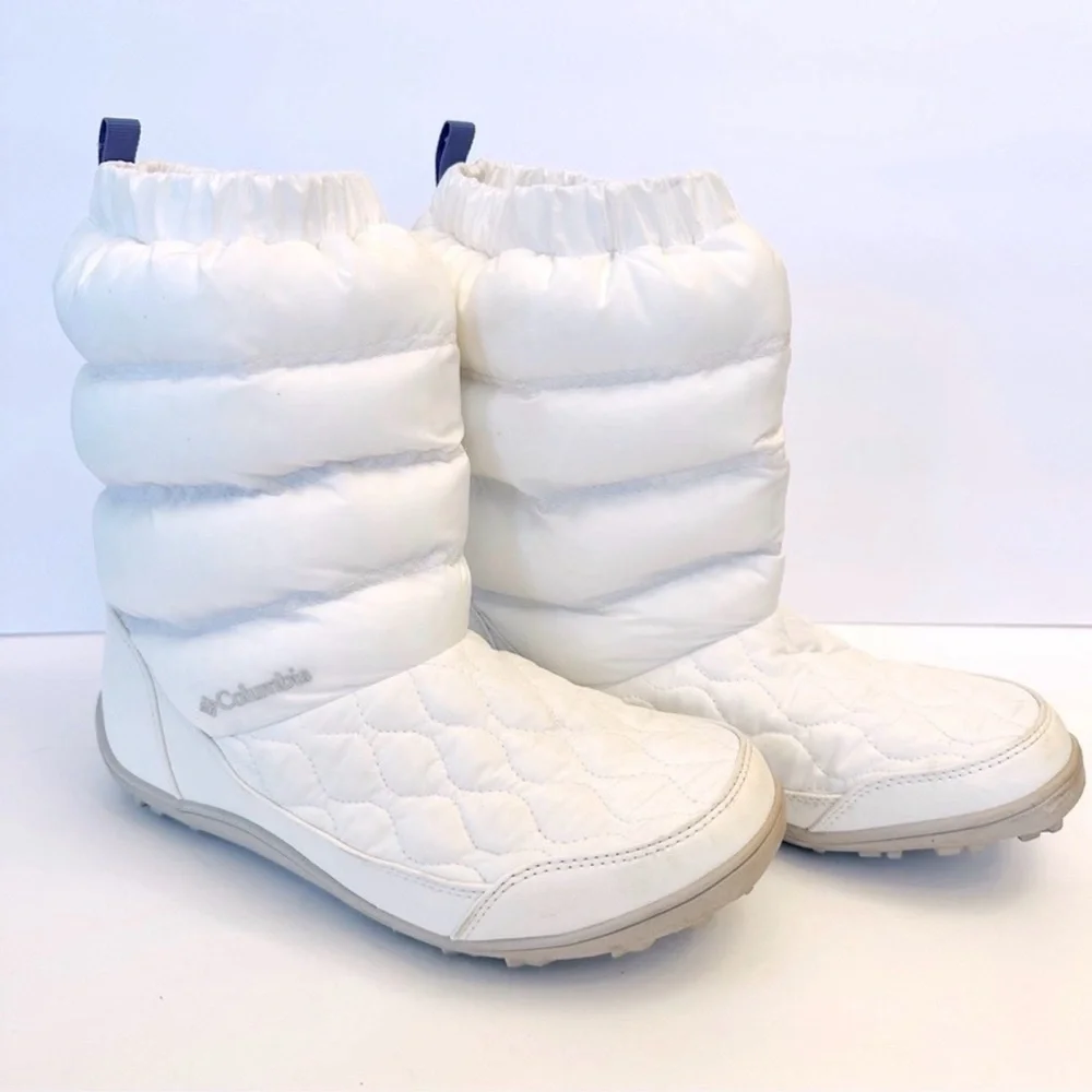 Columbia Minx Slip IV white winter snow boots, size 9.5